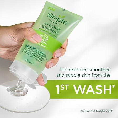 Simple Kind To Skin Refreshing Facial Wash 150 ml