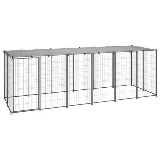 NNEVL Dog Kennel Silver 330x110x110 cm Steel