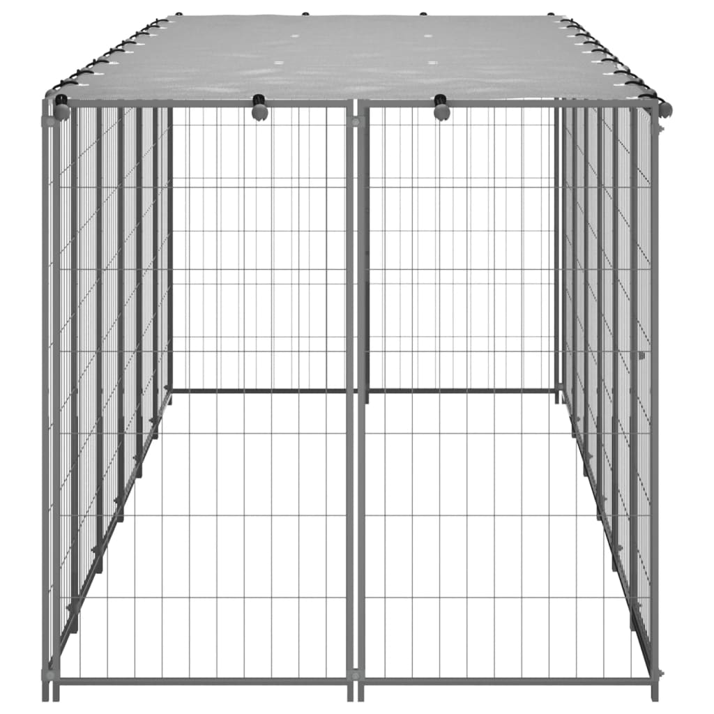 NNEVL Dog Kennel Silver 330x110x110 cm Steel
