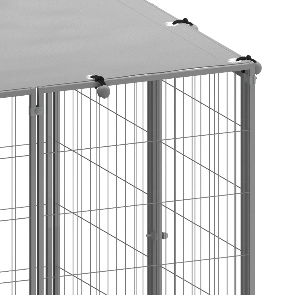 NNEVL Dog Kennel Silver 330x110x110 cm Steel