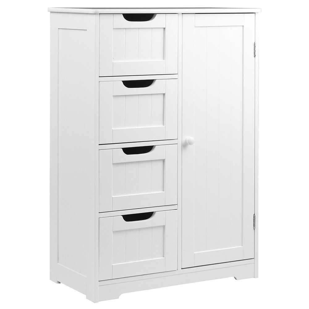 NNEDSZ Bathroom Tallboy Storage Cabinet - White
