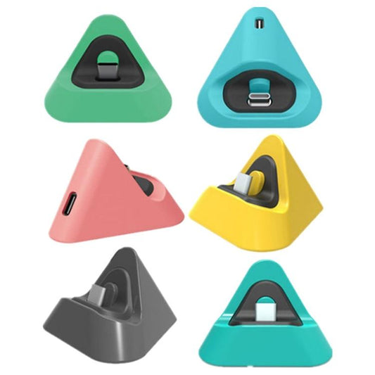 NNEDSZ 2-Pack Portable Triangle Charger For Nintendo Switch / Lite - Coral Red