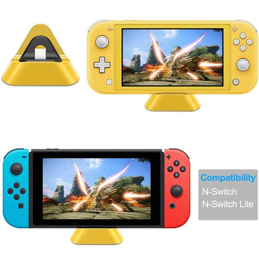 NNEDSZ 2-Pack Portable Triangle Charger For Nintendo Switch / Lite - Coral Red